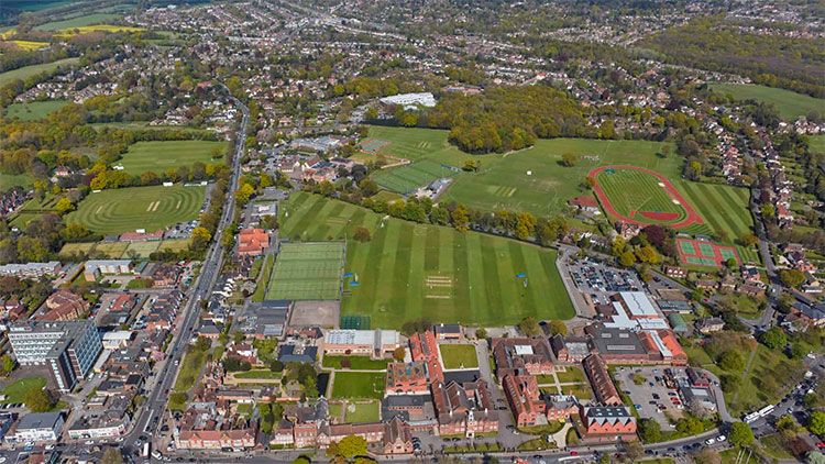 Brentwood School aerial shot